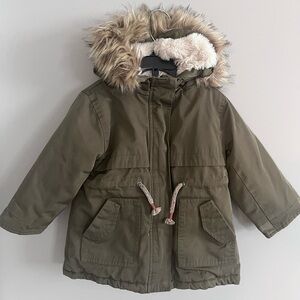 Zara Kids Unisex Jacket Forest Green Size 18–24 Months